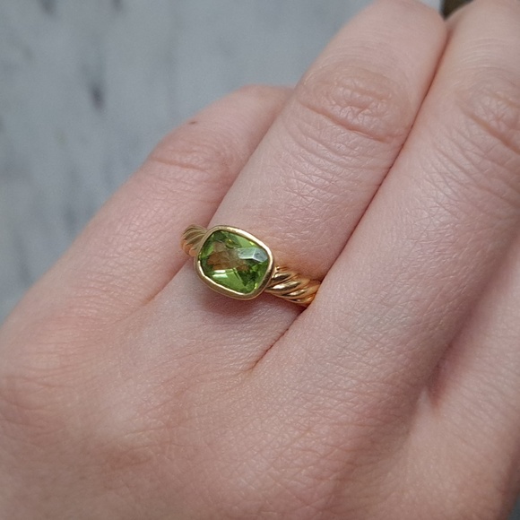Vintage David Yurman 18K gold and peridot ring - Picture 11 of 16